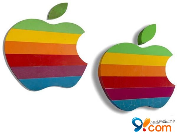苹果总部的旧彩虹Logo拍卖：起拍价1万刀