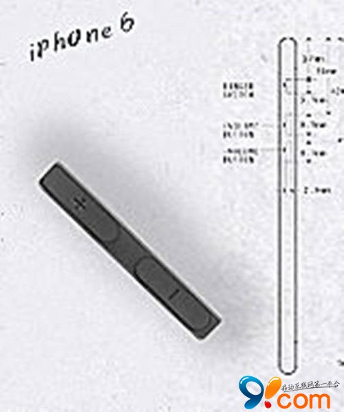 iPhone 6音量键新设计草图流出：类似iPad Air