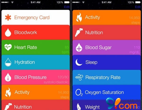 iOS 8新增应用Healthbook 新功能大曝光